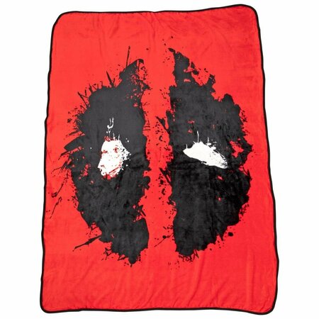 VECINDARIO Marvel  Splatter Face Symbol Fleece Throw Blanket VE3063239